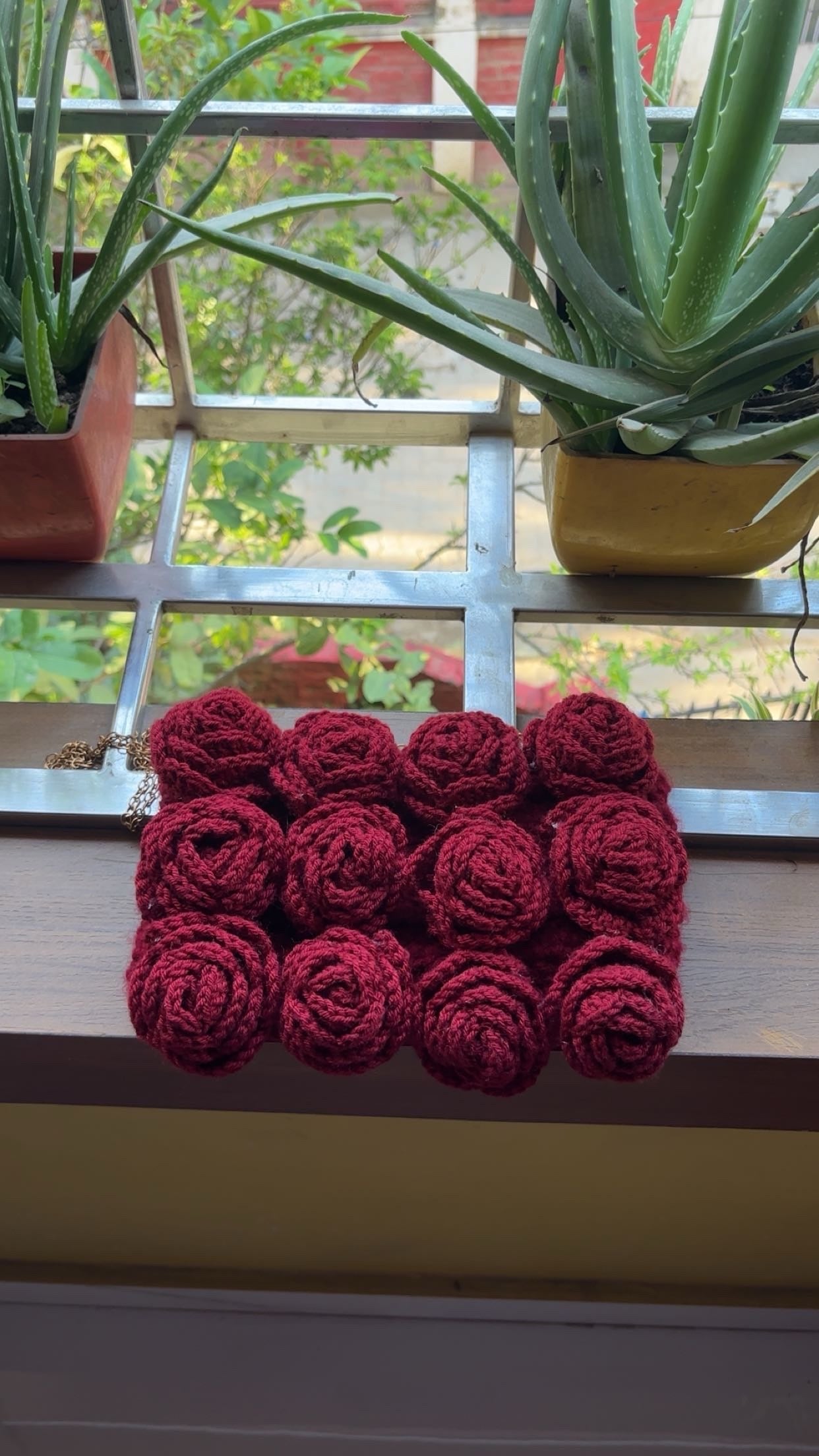 Crochet Rose Bag