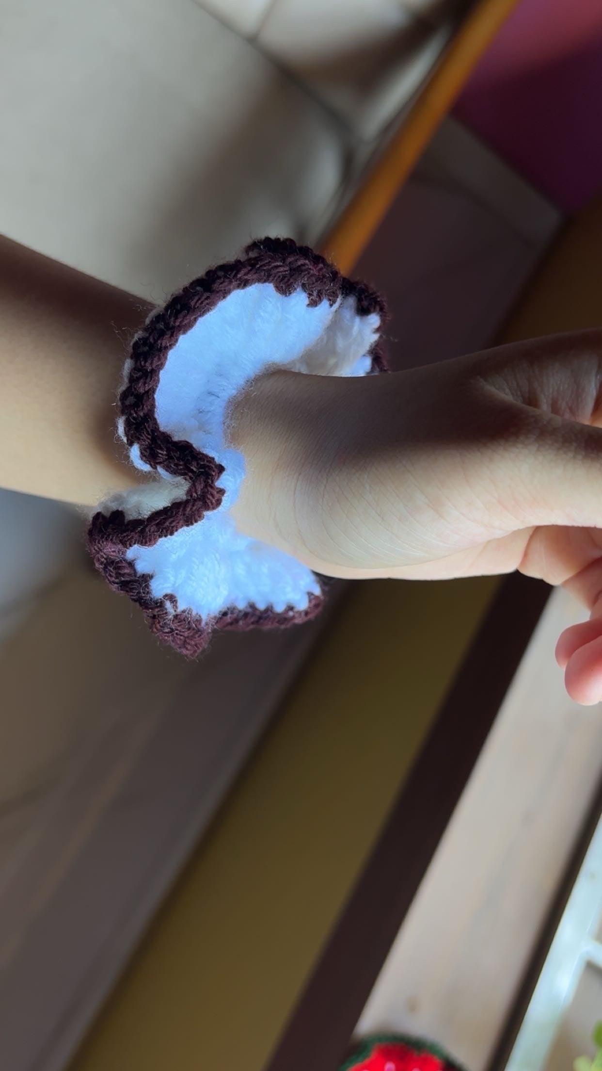 Handmade Fruit-Inspired Crochet Scrunchies – Watermelon, Coconut & Strawberry Hair Ties