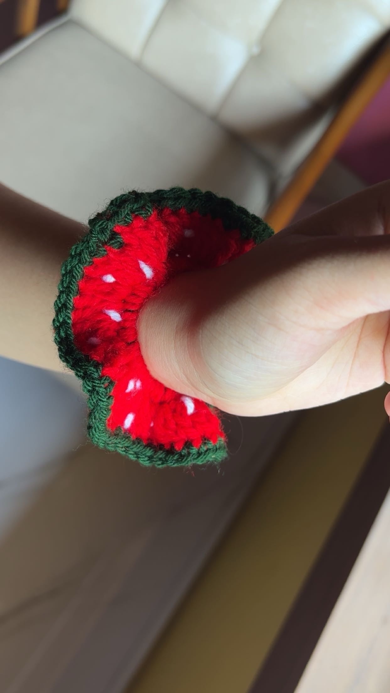 Handmade Fruit-Inspired Crochet Scrunchies – Watermelon, Coconut & Strawberry Hair Ties