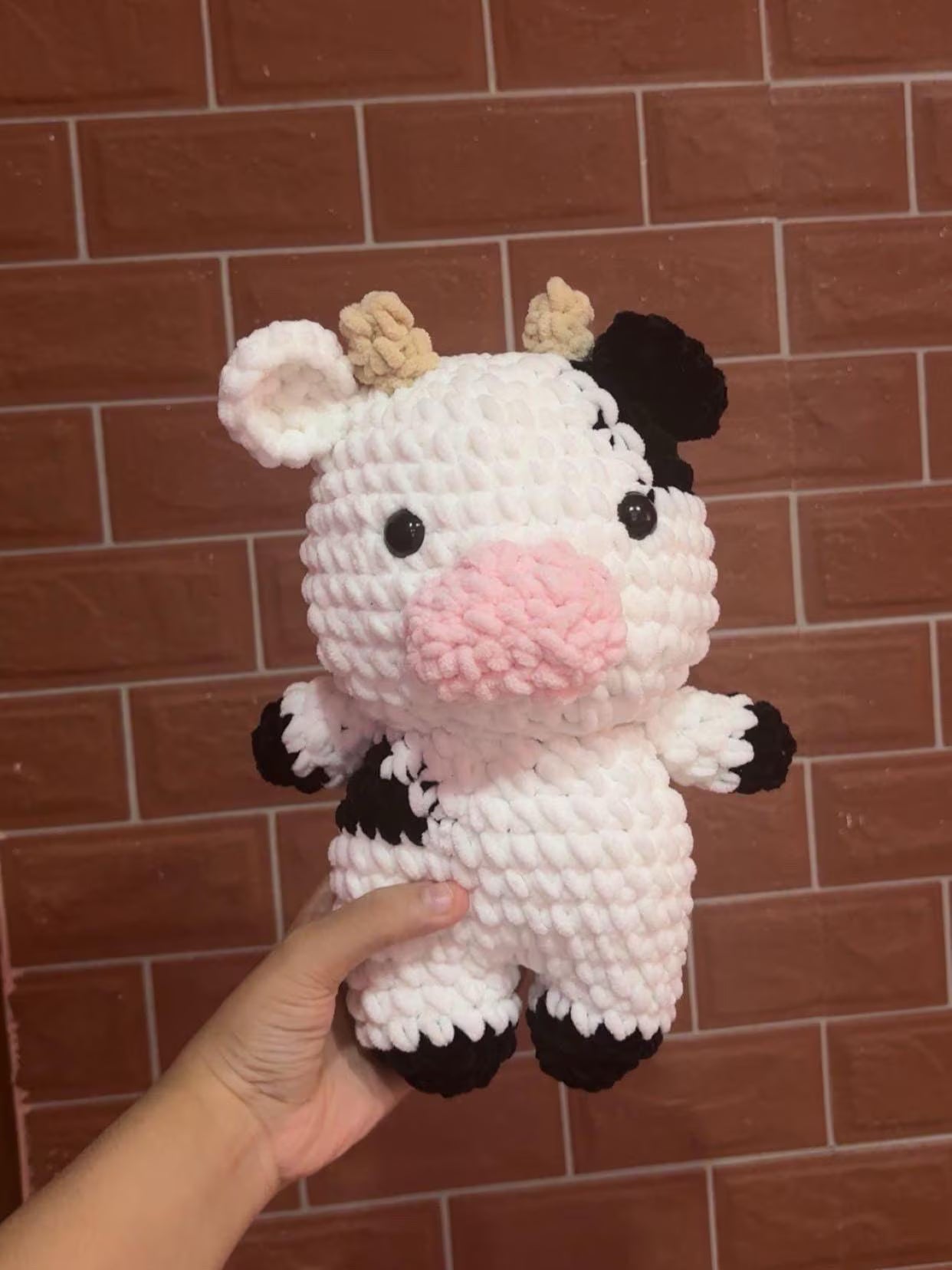 Crochet Cow Plushie | Handmade Amigurumi Toy | Soft Stuffed Animal Gift