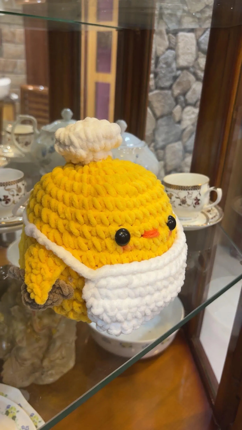 Crochet Chef Chick Plushie: Handmade Amigurumi Stuffed Animal