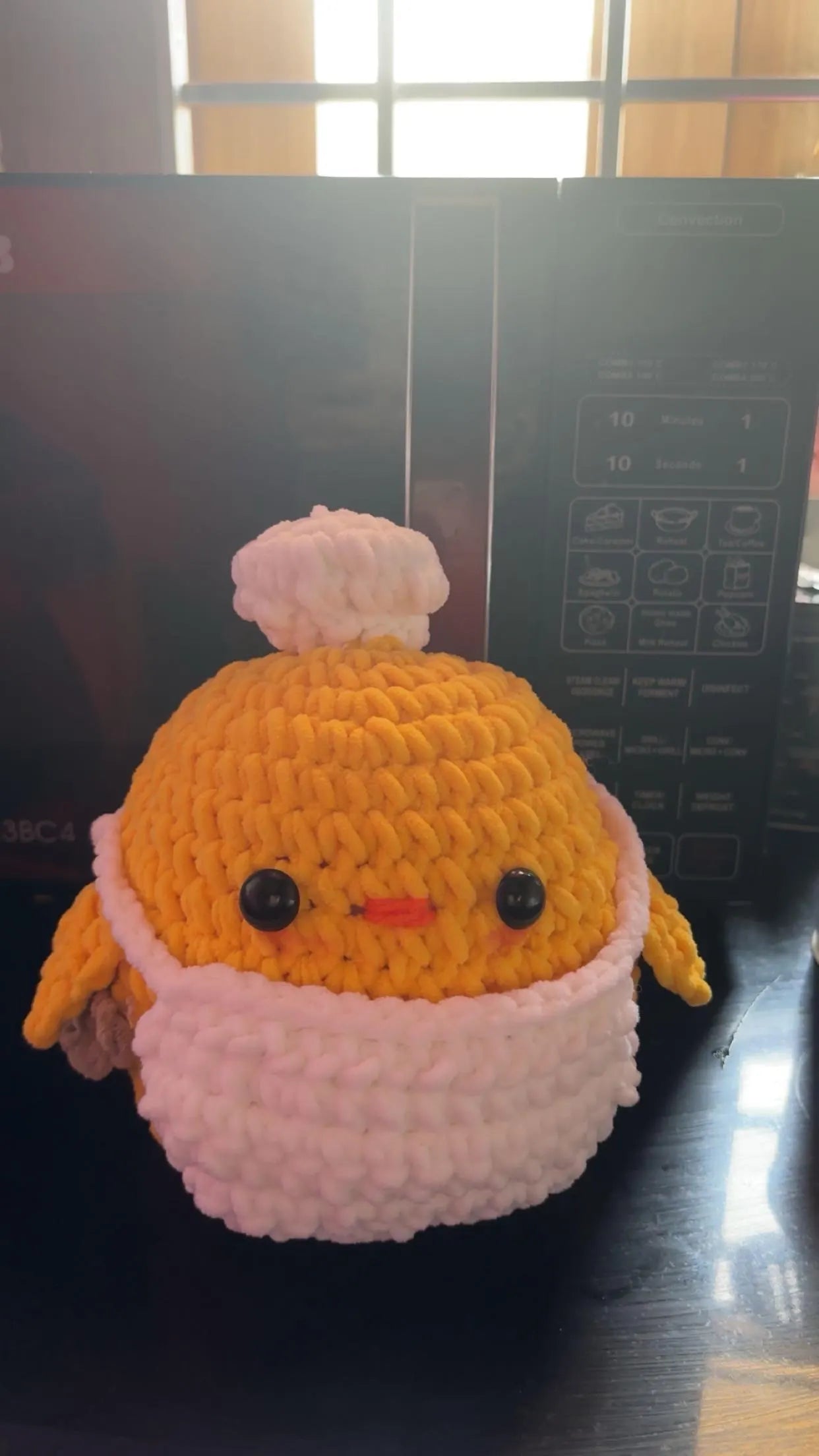 Crochet Chef Chick Plushie: Handmade Amigurumi Stuffed Animal