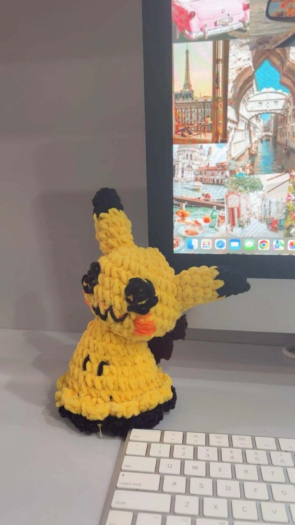 Handmade Crochet Mimikyu Plush – Spooky Cute Halloween Pokemon Inspired Amigurumi Toy